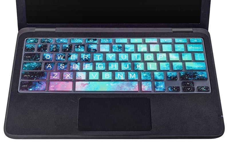 CaseBuy Keyboard Cover for Dell 11.6 Chromebook 3100 3120 3180 3181 3189 5190 P22T 11.6" / Chromebook 13 3380 13.3 inch Keyboard Accessories (Upper CASE, Galaxy) - Image 5